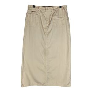 Vintage Classic Blues pale yellow cotton modest maxi skirt size 10